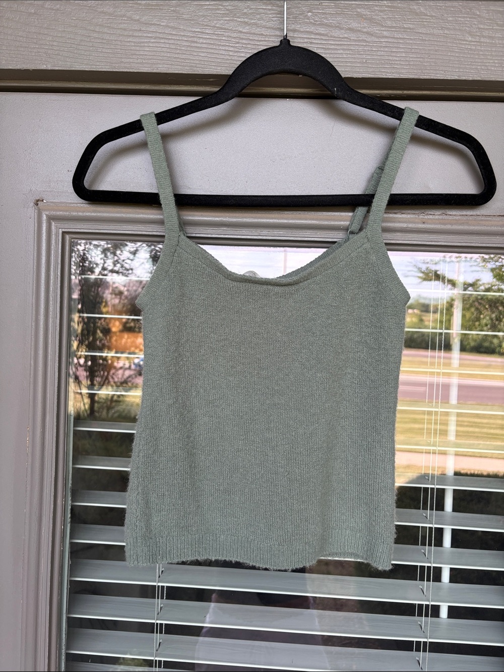 Abercrombie & Fitch Merino Wool Blend Cami - Light Sage